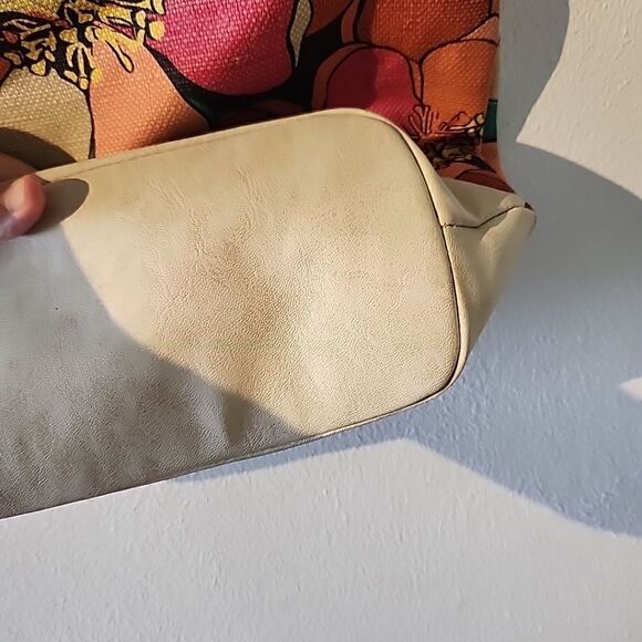 Relic Floral Canvas Floral Tote Bag Purse Zip Top Summer Hadley Fossil - Picture 10 of 13